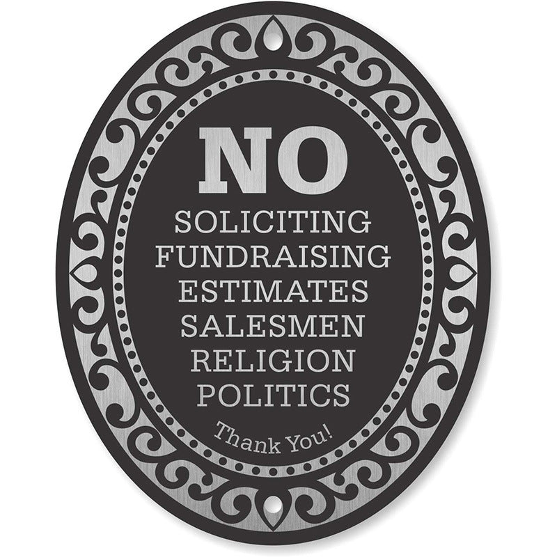 Spot no soliciting signs prohibit soliciting signs acrylic signs prohibit selling doorbells
