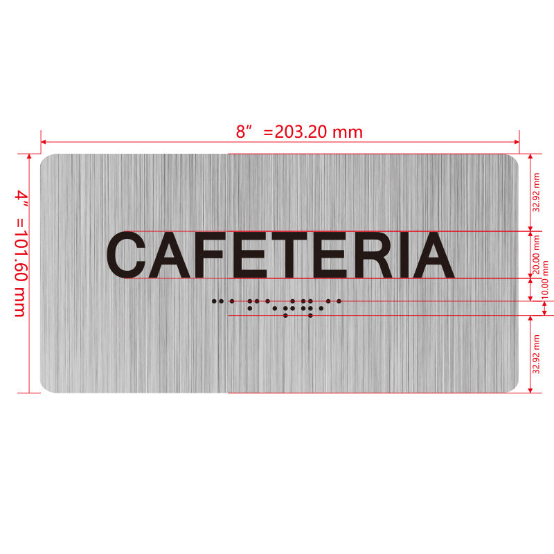 building sign 8X4 inch touch braille sign Braille BUILDING SIGN