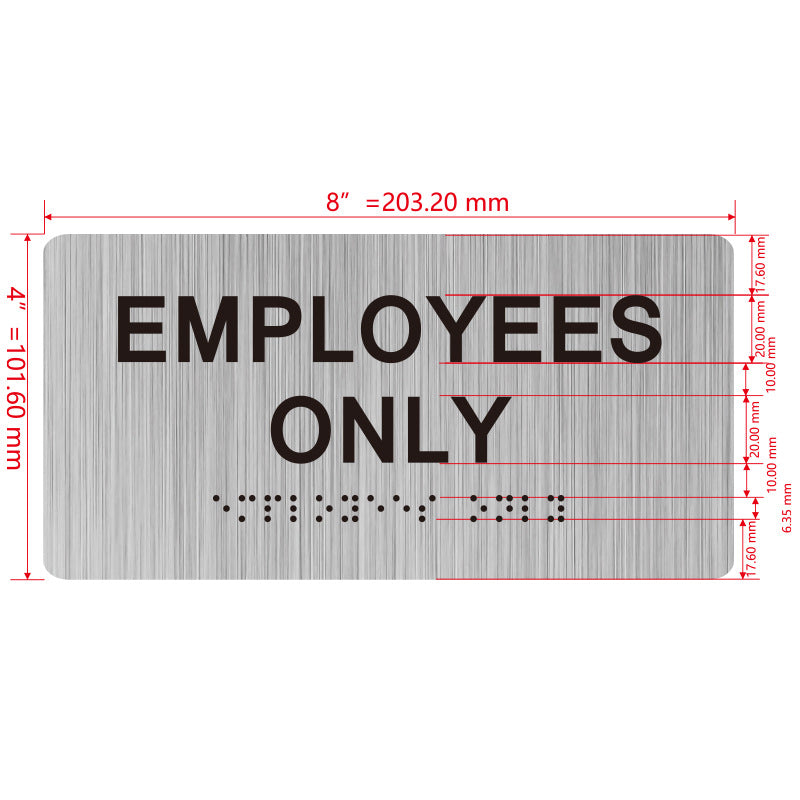 building sign 8X4 inch touch braille sign Braille BUILDING SIGN