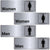 brushed aluminum restroom sign, male and female 9 x 3 inch bathroom door sign restroom sign