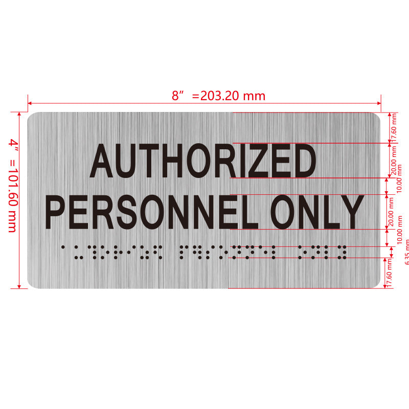 building sign 8X4 inch touch braille sign Braille BUILDING SIGN