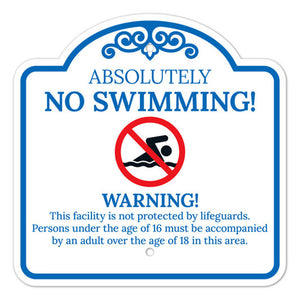 Property Signs Decorative Pool Signs Aluminum Composites Attention NO DIVING Signs