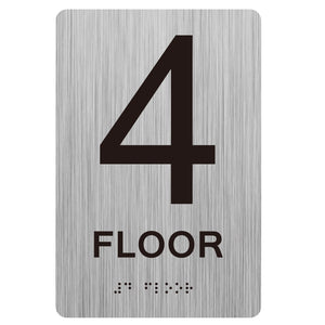 ADA Compliant Tactile Braille Building Floor Sign