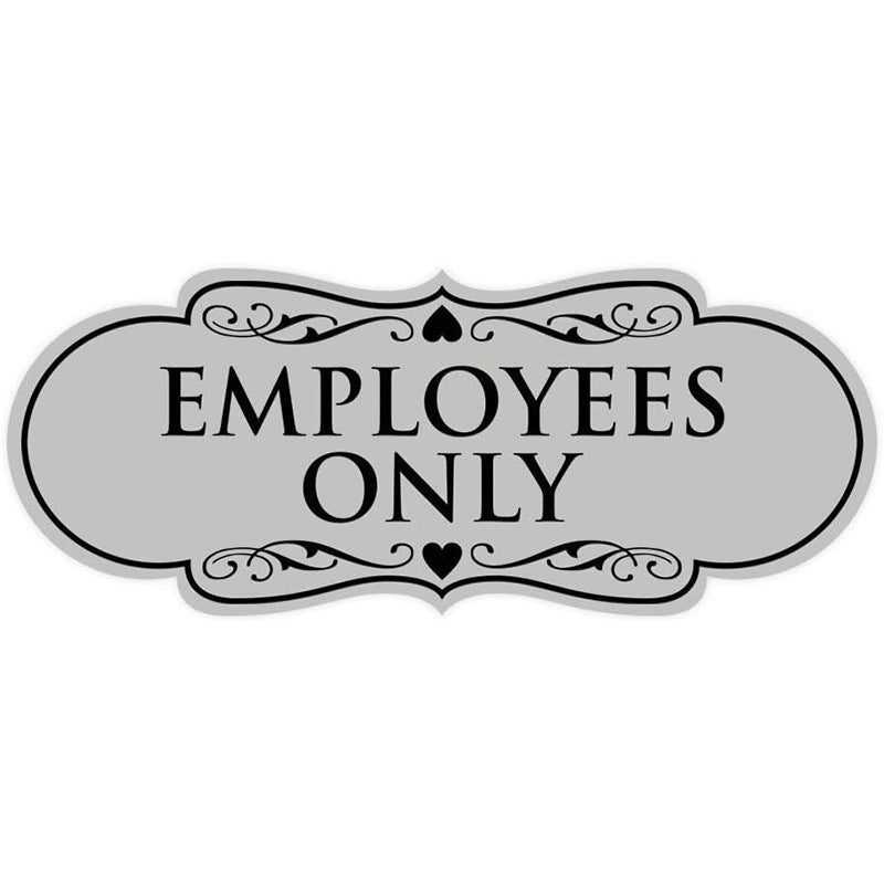 employees only Customers stop Acrylic Employees only Safety warning signs