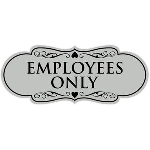 employees only Customers stop Acrylic Employees only Safety warning signs