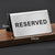 stainless steel desktop logo reserved table card Reserved restaurant double-sided card No smoking reminder card