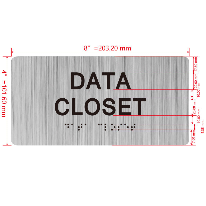 building sign 8X4 inch touch braille sign Braille BUILDING SIGN