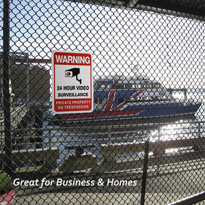 Private Property No Trespass Sign Outdoor Video Surveillance Sign Sign 10 x 7 inches