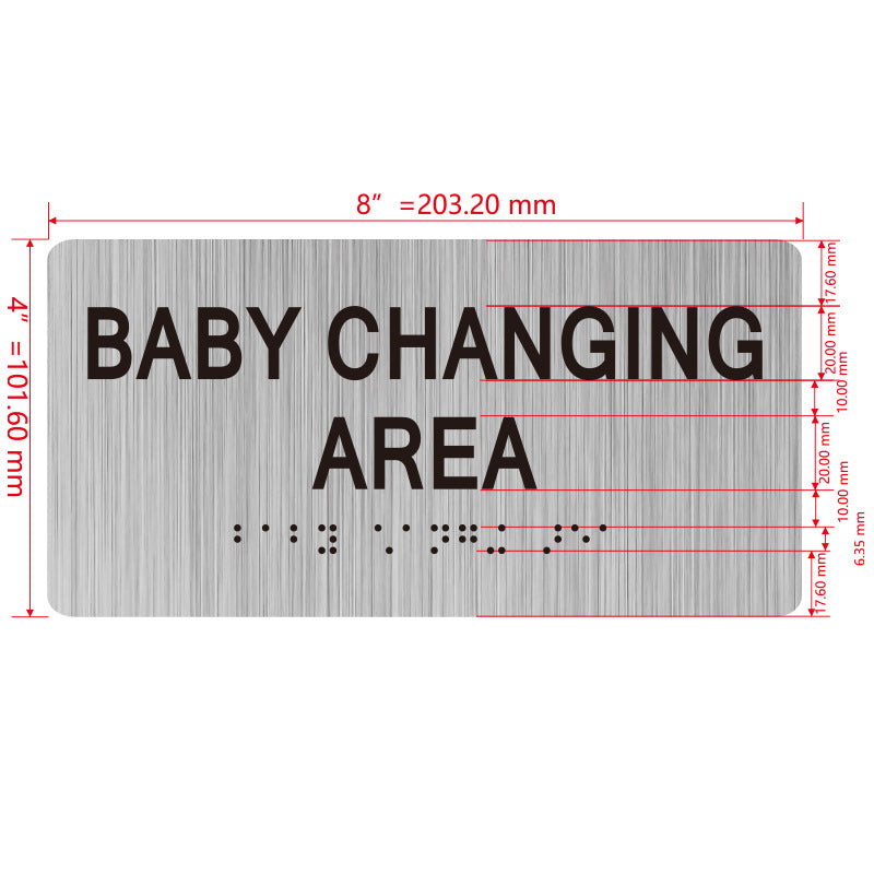 building sign 8X4 inch touch braille sign Braille BUILDING SIGN
