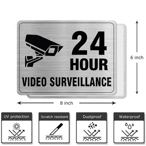 supply 24-hour video surveillance signs English warning signs US private territory courtyard area signs