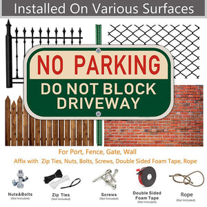 No Parking Driveway Sign No Blocking Driveway Safe Passage Signs