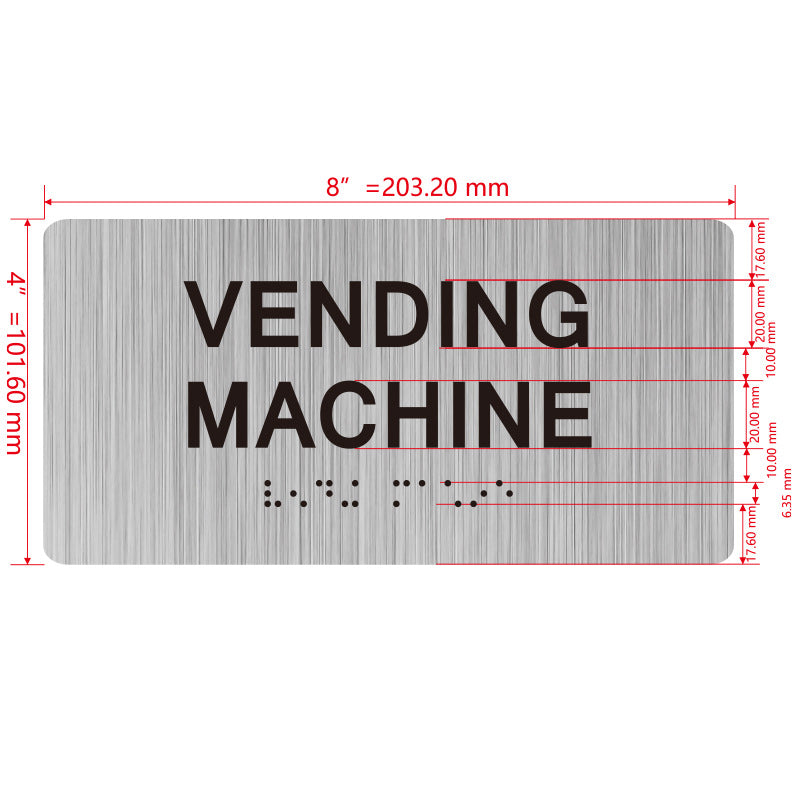 building sign 8X4 inch touch braille sign Braille BUILDING SIGN