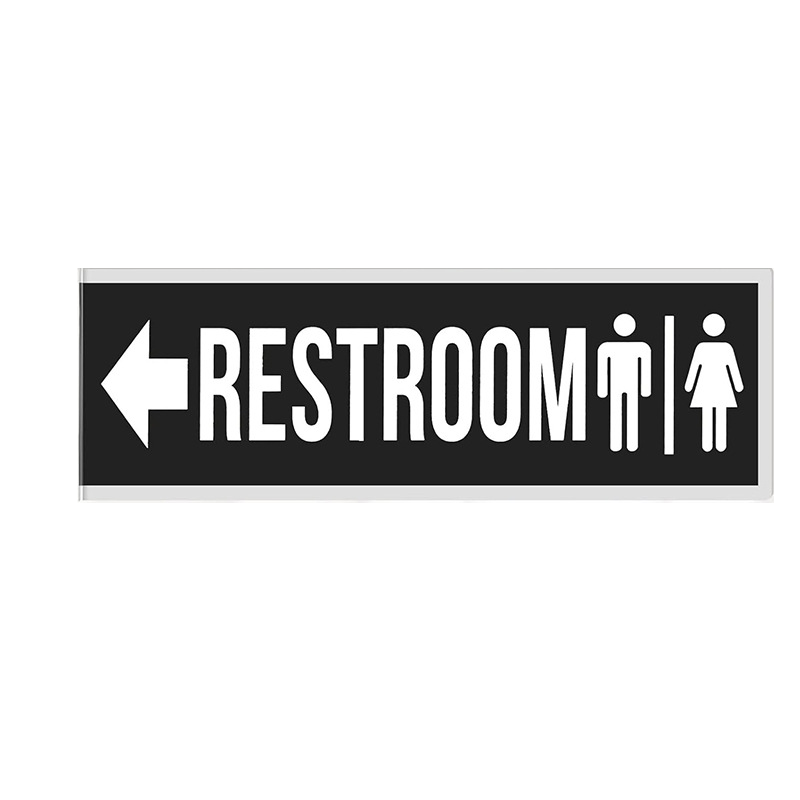 L-shaped double-sided toilet signs men's and women's toilets signs