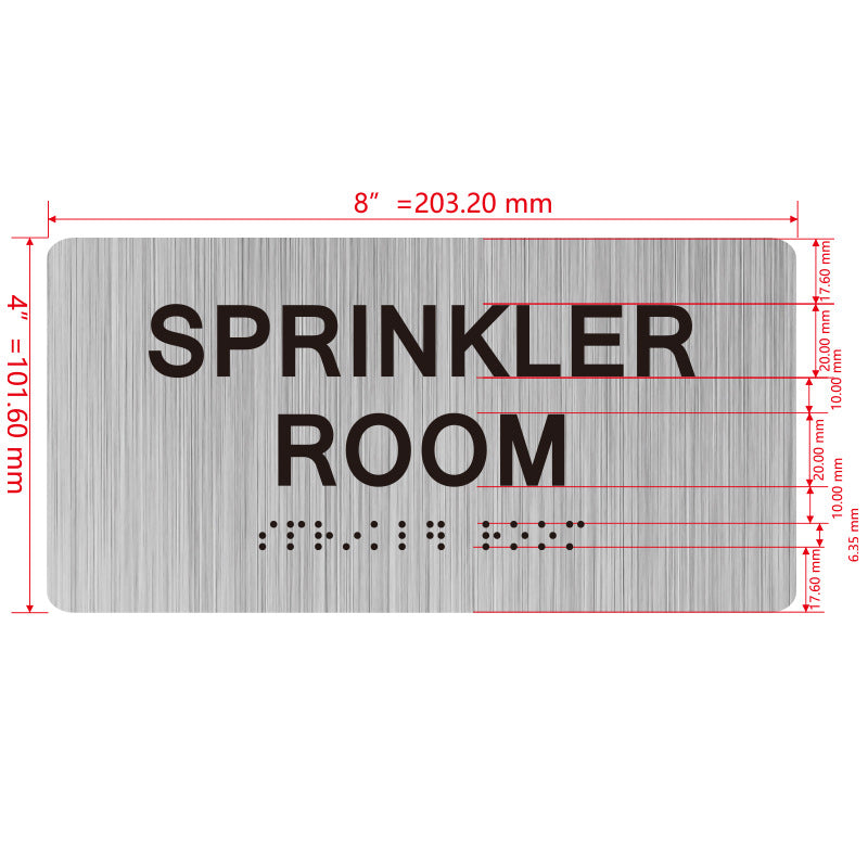 building sign 8X4 inch touch braille sign Braille BUILDING SIGN