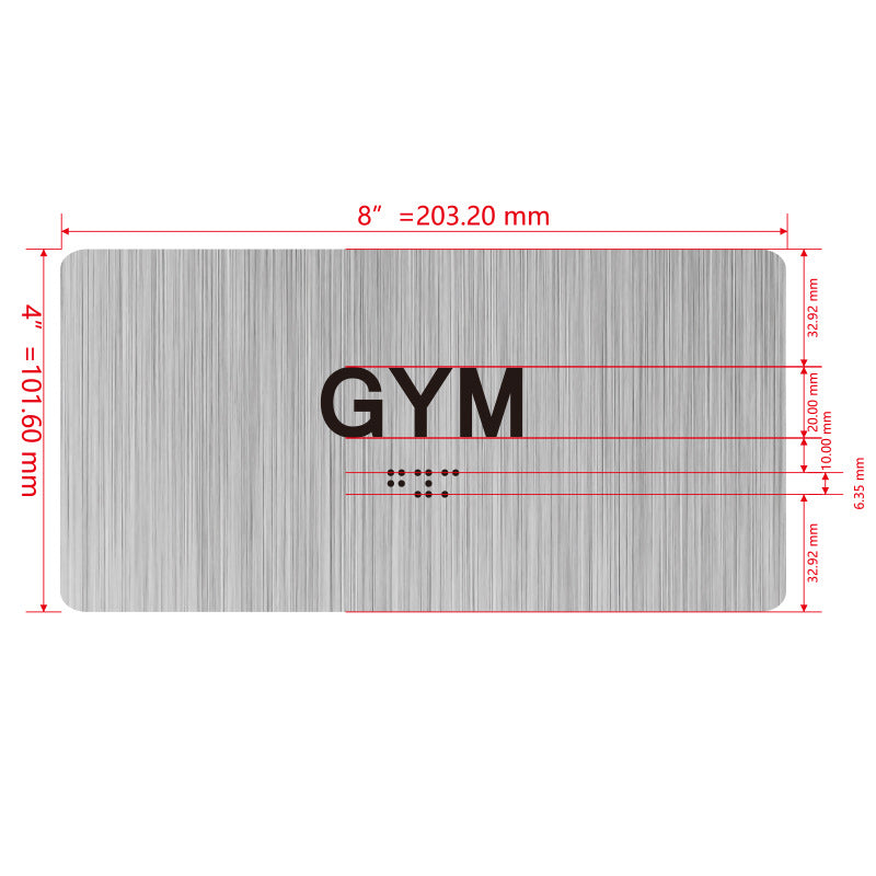 building sign 8X4 inch touch braille sign Braille BUILDING SIGN