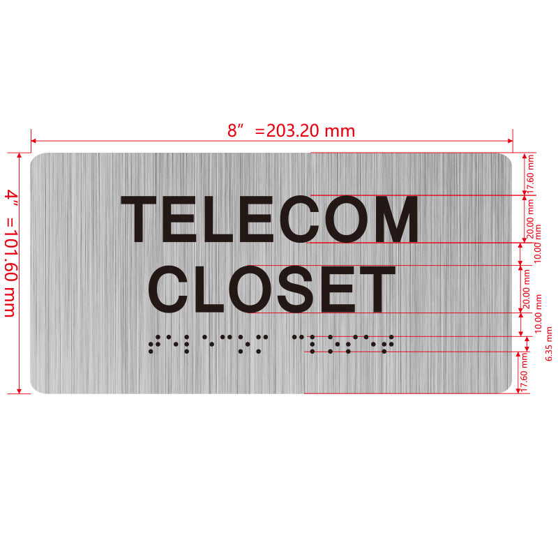 building sign 8X4 inch touch braille sign Braille BUILDING SIGN