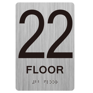 ADA Compliant Tactile Braille Building Floor Sign