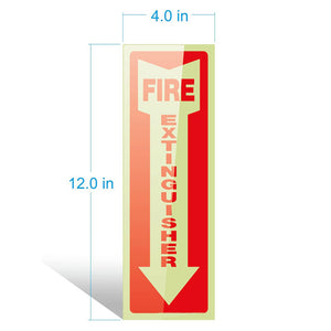 Fire luminous wall sticker signs Fire extinguisher identification signs Luminous fire self-luminous safety warning signs with adhesive backing