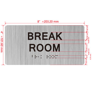 building sign 8X4 inch touch braille sign Braille BUILDING SIGN