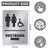 2024 Hot Sale Brushed Silver Stainless Steel/Aluminum Wayfinding Signs Accessible Restroom Signs Braille Signs