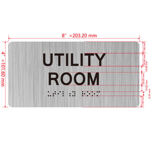 building sign 8X4 inch touch braille sign Braille BUILDING SIGN