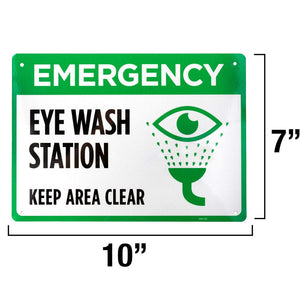 Eye Washing Station Signs Reflective Emergency Eye Washing Station Signs OSHA Safety Signs