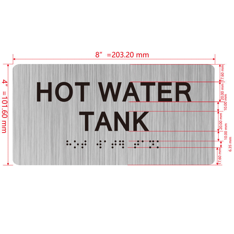 building sign 8X4 inch touch braille sign Braille BUILDING SIGN