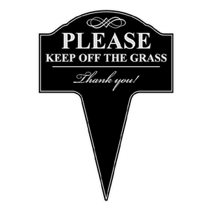 Please keep off the grass, flower and grass signs, warm plugging signs, and tips for caring for flowers and plants