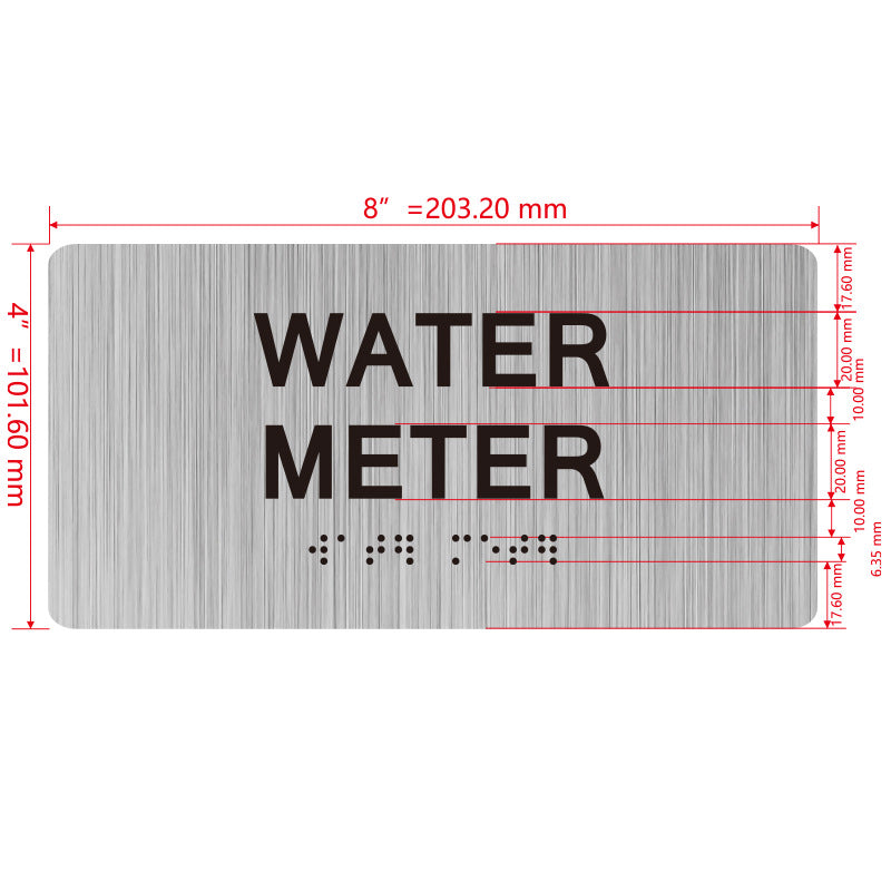 building sign 8X4 inch touch braille sign Braille BUILDING SIGN
