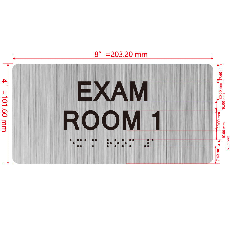 building sign 8X4 inch touch braille sign Braille BUILDING SIGN