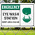 Eye Washing Station Signs Reflective Emergency Eye Washing Station Signs OSHA Safety Signs