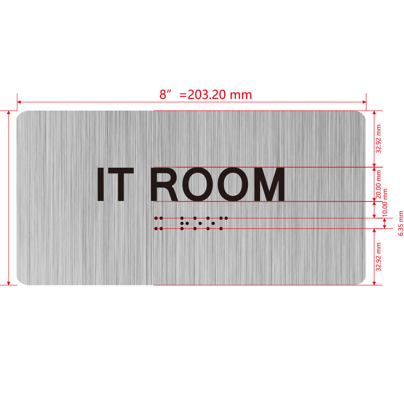 building sign 8X4 inch touch braille sign Braille BUILDING SIGN