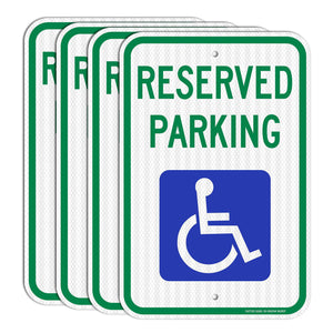 Reflective signs All reserved Aluminum parking Reserved parking signs Disabled parking signs Signage signage