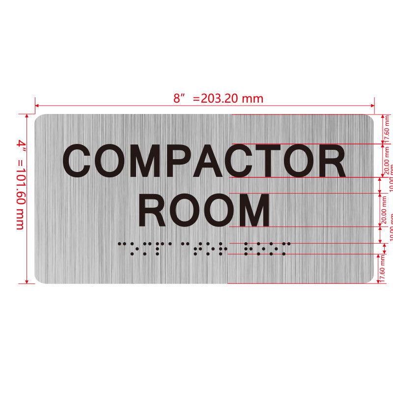 building sign 8X4 inch touch braille sign Braille BUILDING SIGN