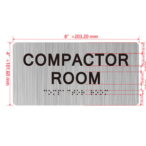 building sign 8X4 inch touch braille sign Braille BUILDING SIGN