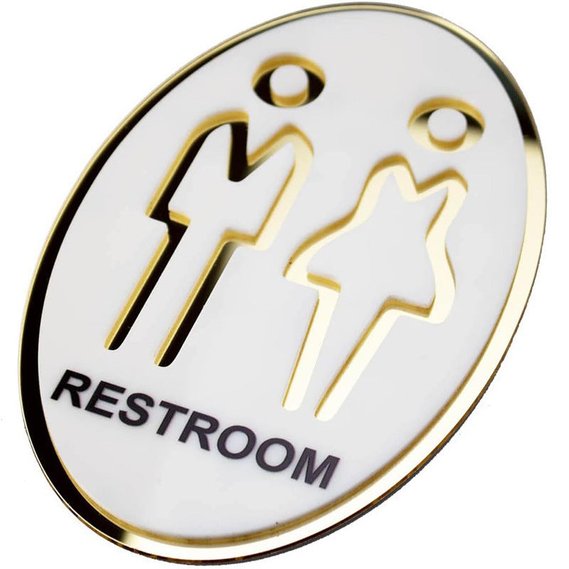 acrylic bathroom door number three-dimensional men's and women's toilets signage office toilet reminder MEN