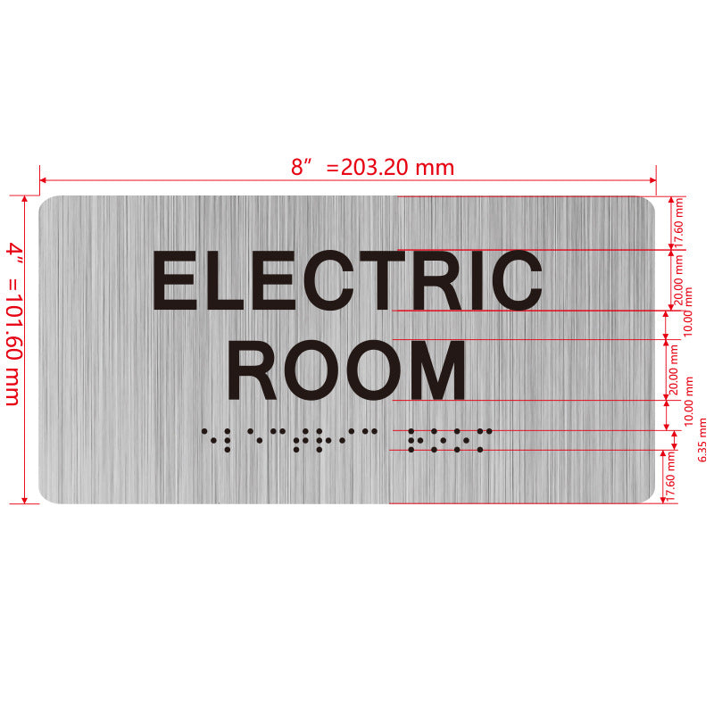 building sign 8X4 inch touch braille sign Braille BUILDING SIGN