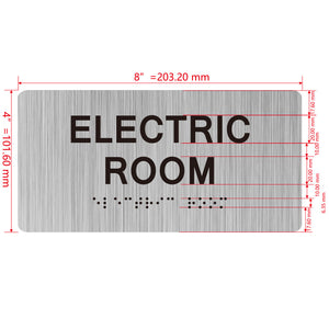 Electrical Cabinet Signs - ADA-compliant utility signs, raised letters, level 2 braille