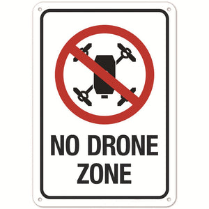 home warning sign aluminum plate reflective film NO DRONE ZONE sign