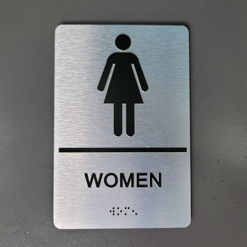 Braille signage Men's and women's toilets Touch MEN WOMEN Braille signage