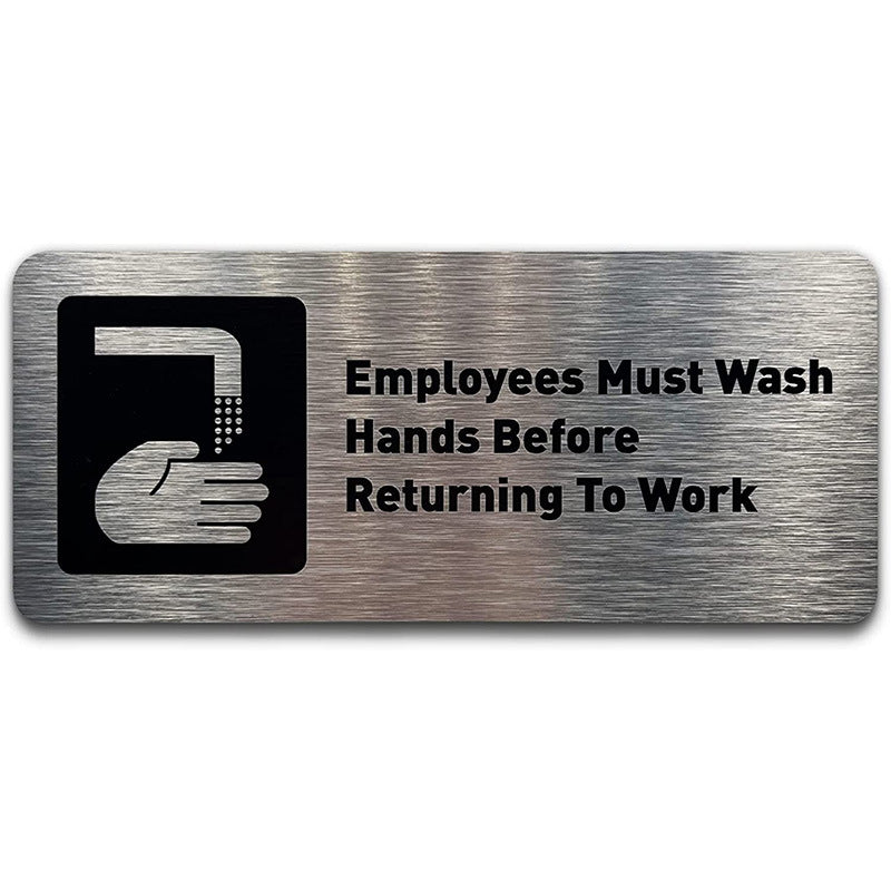 Employees Must Wash Hands Before Returning to Work Sign Signs