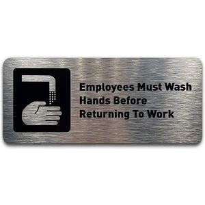 Employees Must Wash Hands Before Returning to Work Sign Signs