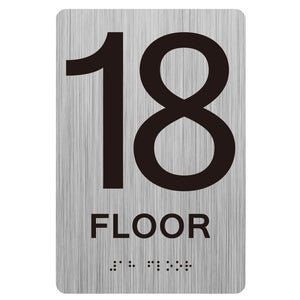 ADA Compliant Tactile Braille Building Floor Sign