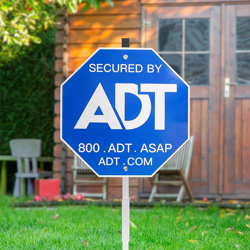 ADT Security Sign Aluminum Yard Sign with Stake Yard Sign with Pile