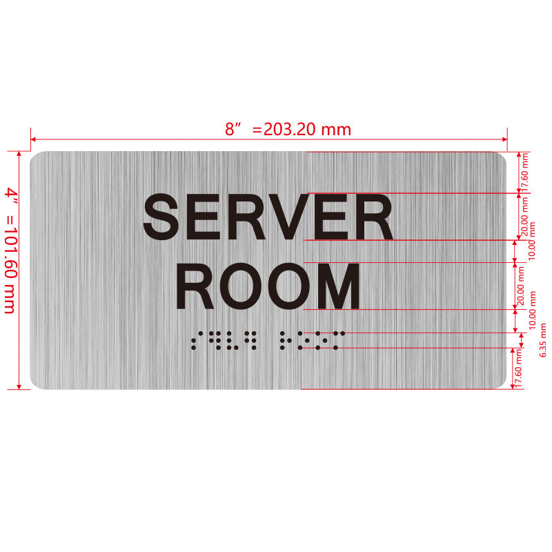 building sign 8X4 inch touch braille sign Braille BUILDING SIGN