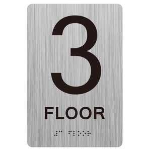 ADA Compliant Tactile Braille Building Floor Sign