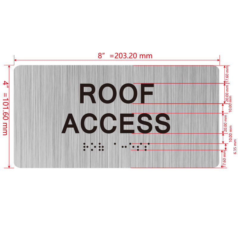 building sign 8X4 inch touch braille sign Braille BUILDING SIGN