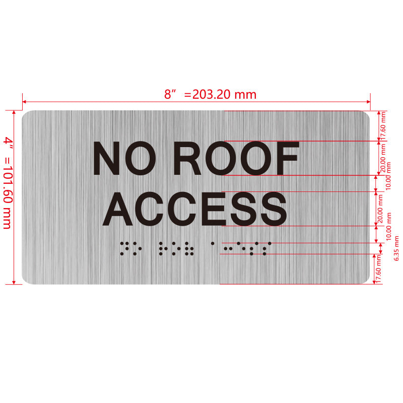 building sign 8X4 inch touch braille sign Braille BUILDING SIGN
