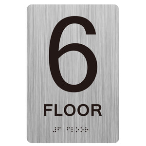 ADA Compliant Tactile Braille Building Floor Sign