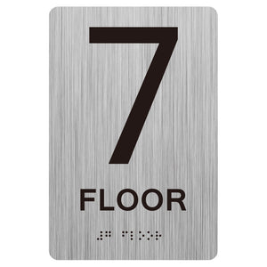 ADA Compliant Tactile Braille Building Floor Sign